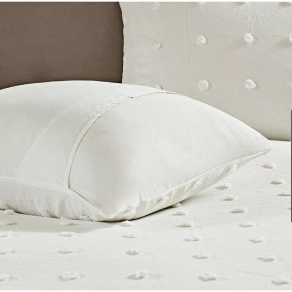Urban Habitat 5-Piece Ivory 100% Cotton Dot Duvet Cover Set - Twin, Twin XL - Picture 8 of 16